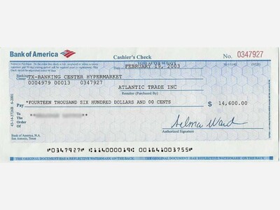 Cashiers Check Fraud